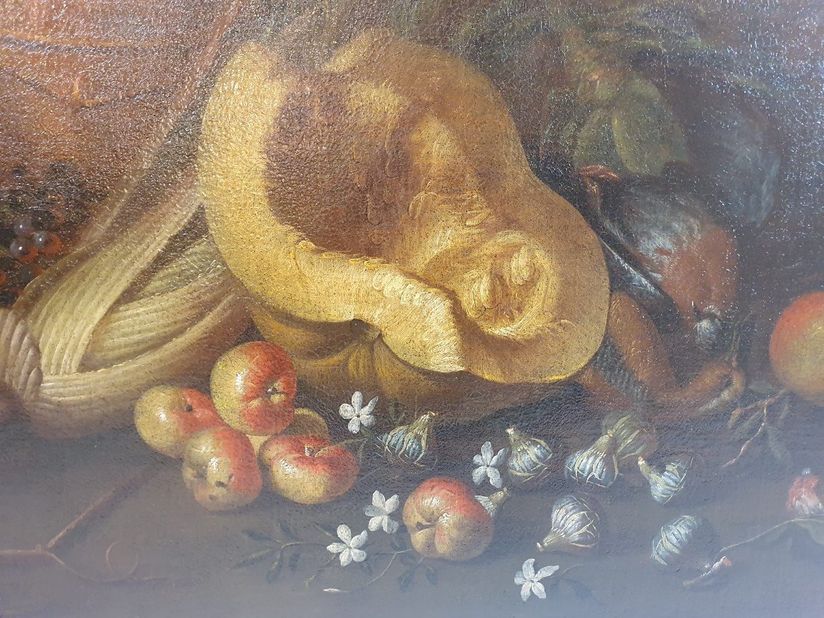 Oil On Canvas "still Life" Late 18th-photo-2