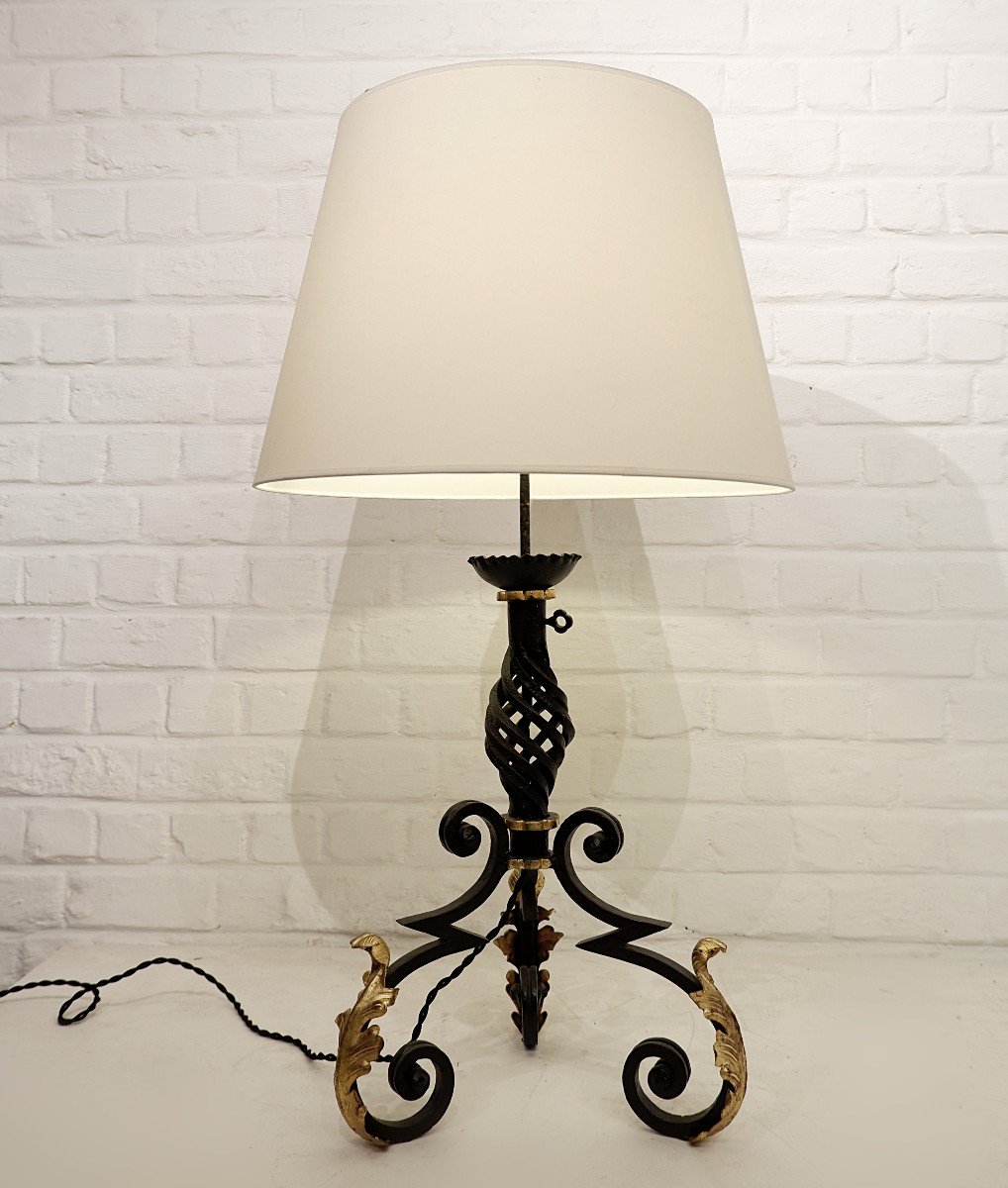 Wrought Iron Lamp, Circa 1940