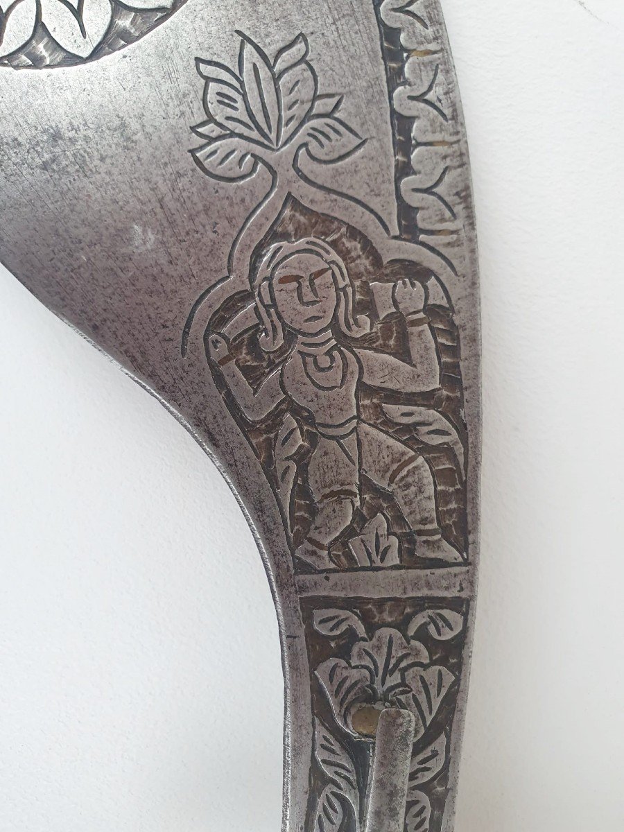 Kukri, Lame Finement Décorée, Inde 19th-photo-2