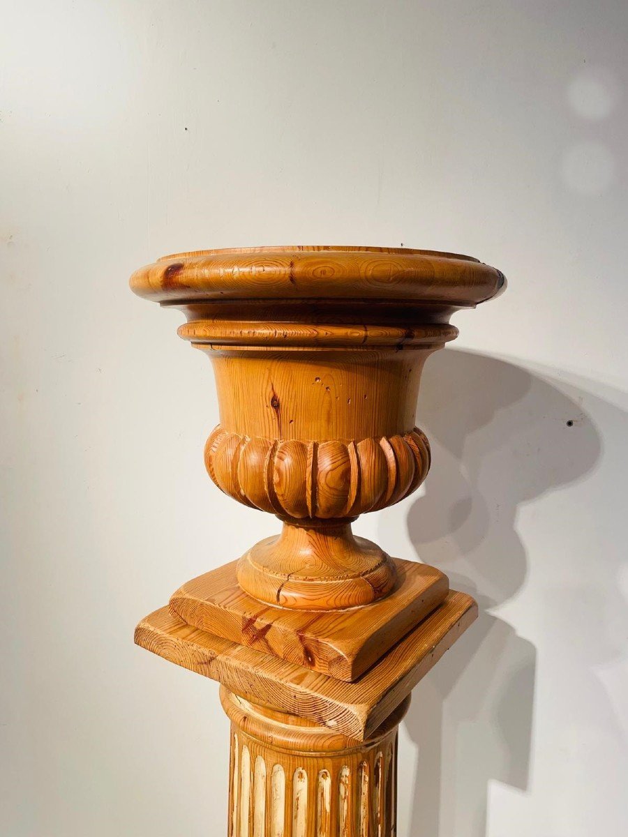 Column And Its Basin In Pitch Pine-photo-1
