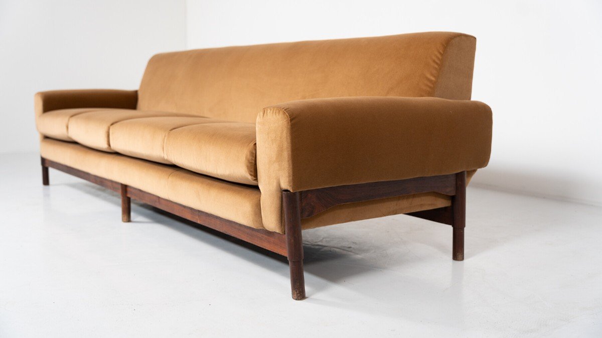 Saporiti, 4-seater Sofa, New Upholstery, Italy Circa 1960-photo-1