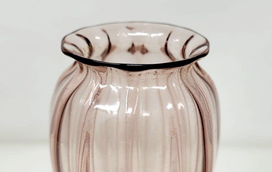 Vase En Verre Soufflé - Capellini - Murano - Vers 1920-photo-3