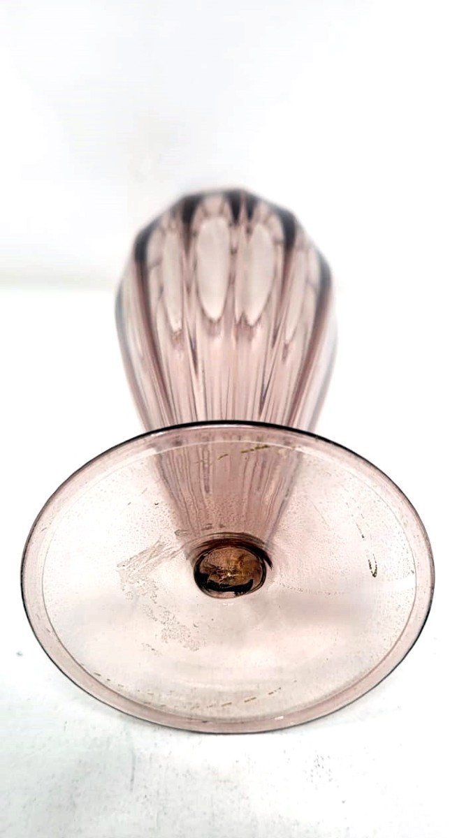 Vase En Verre Soufflé - Capellini - Murano - Vers 1920-photo-1