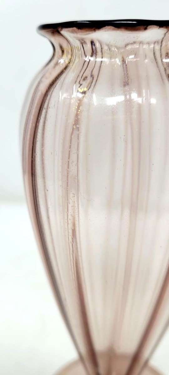 Blown Glass Vase - Capellini - Murano - Circa 1920-photo-2