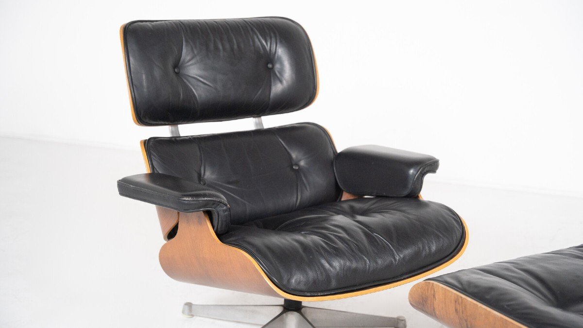 Fauteuil Et Ottoman  Par Charles Et Ray Eames-photo-3