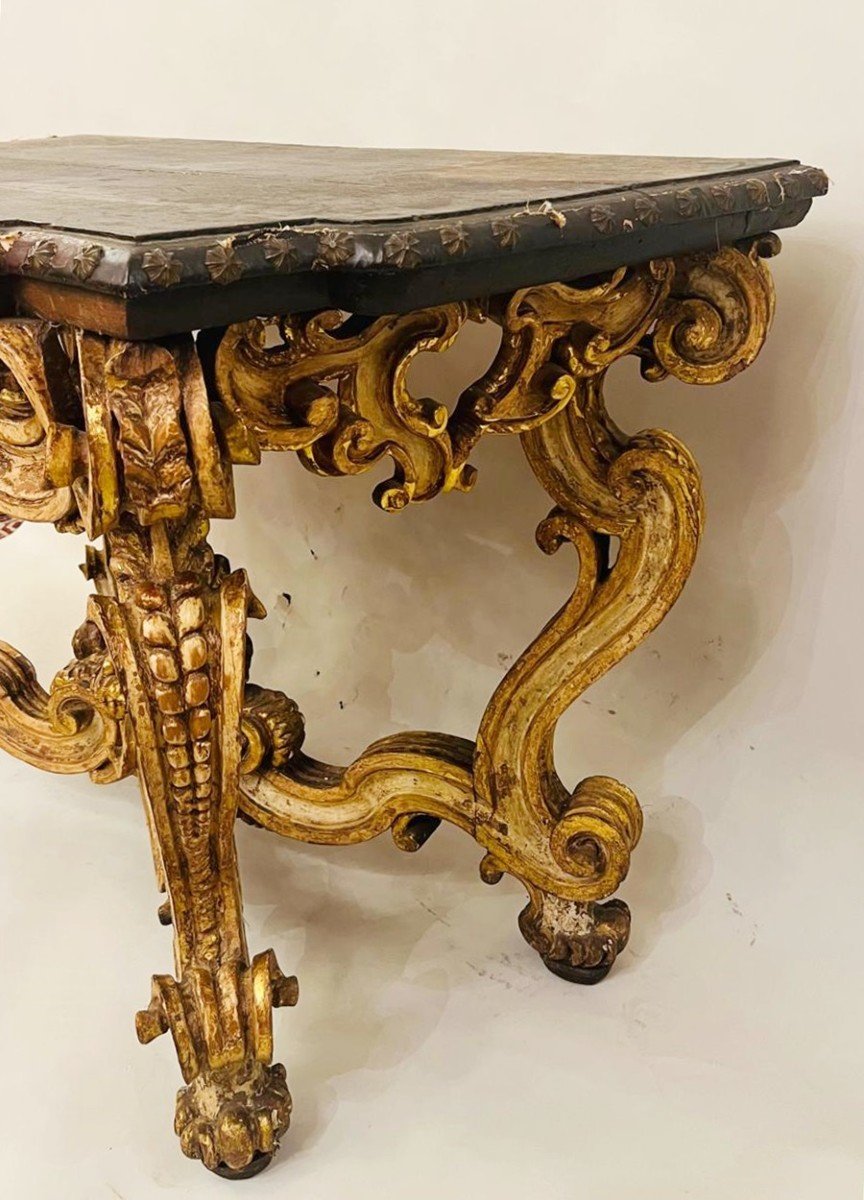 Italian Giltwood Console, Rome 17th-photo-6