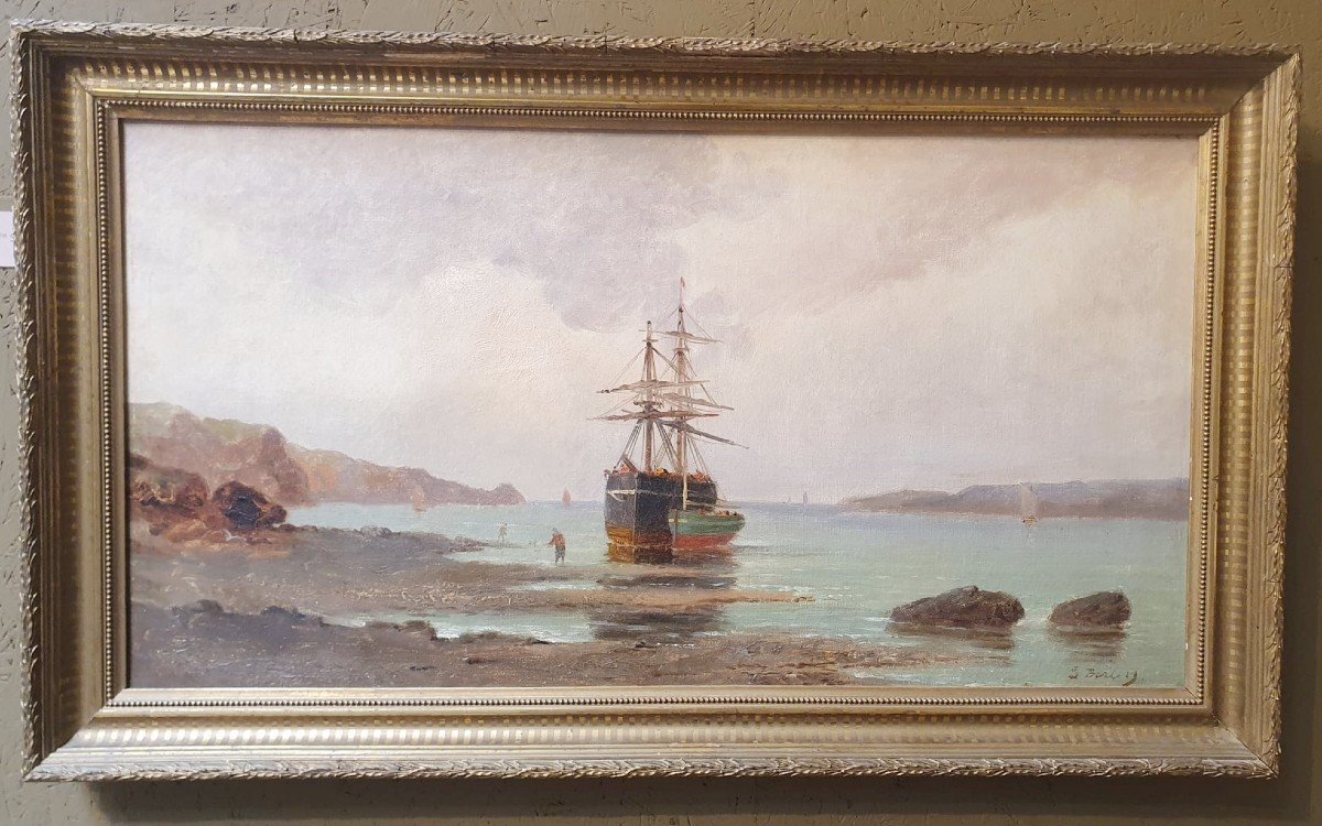 G. Barloy French School Early 20th, Oil On Canvas "marine"