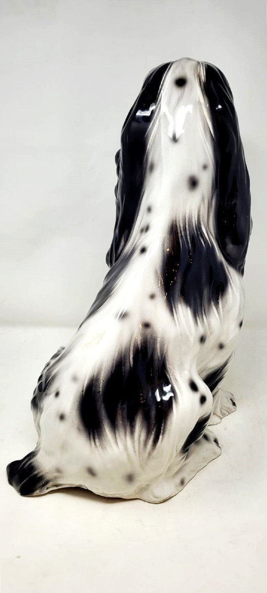 Glazed Ceramic - Spanish Cocker Spaniel - Circa 1970-photo-3