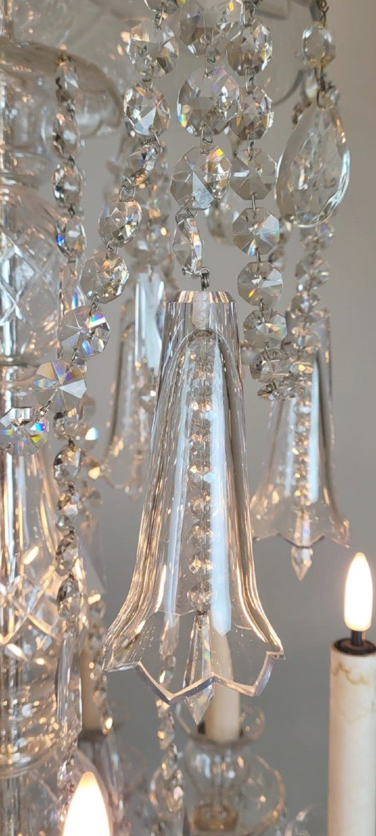 Glass And Crystal Chandelier - 12 Light Arms-photo-6