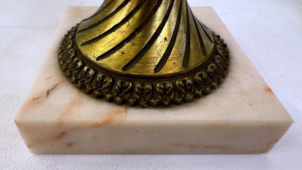 Pair Of Marble And Bronze Cassolettes-photo-5