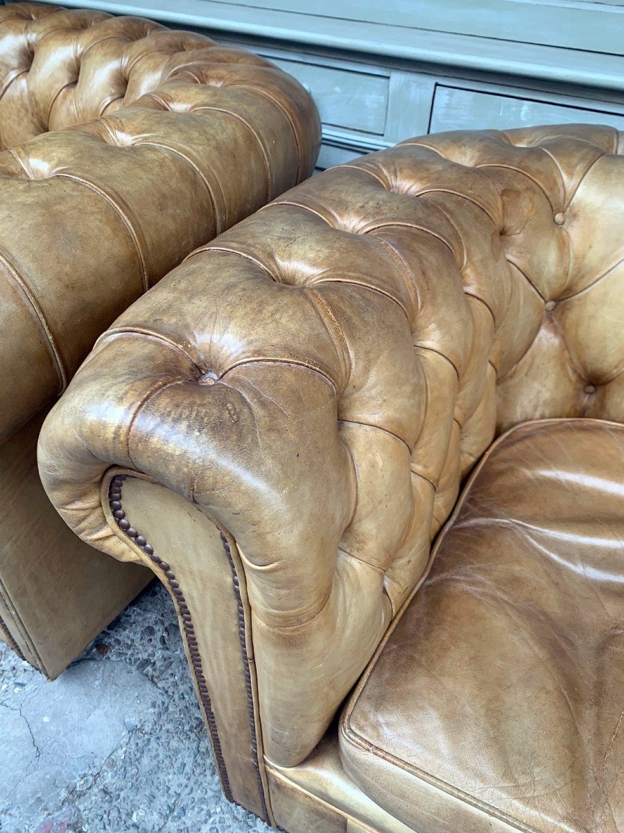 Paire De Fauteuil Chesterfield-photo-5