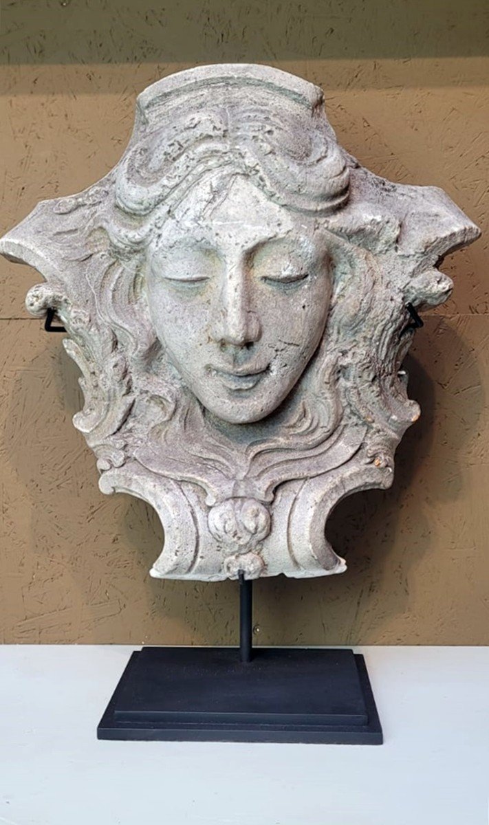 Plaster Mask - Architectural Element - Early 20th Century-photo-4