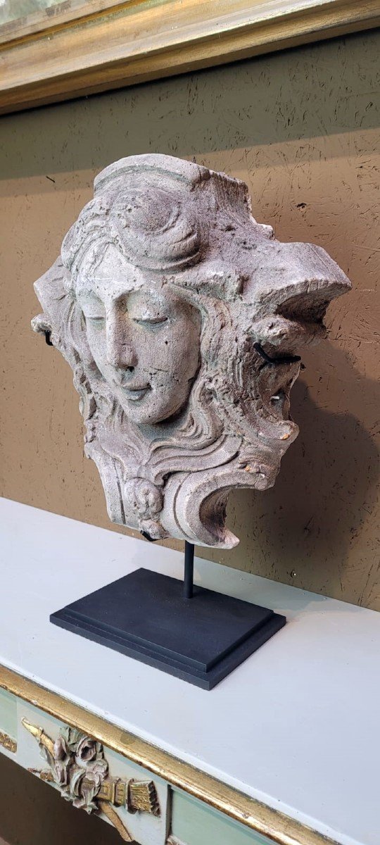 Plaster Mask - Architectural Element - Early 20th Century-photo-2