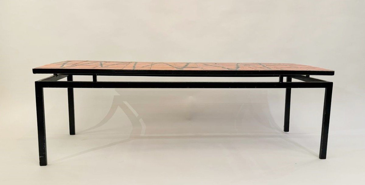 Table Basse Céramique, Signée Antonio De Nisco,  1970-photo-2