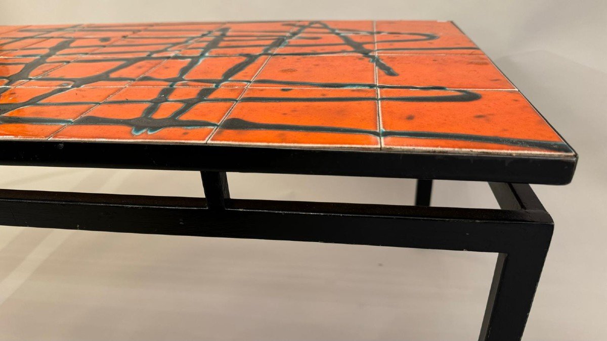 Table Basse Céramique, Signée Antonio De Nisco,  1970-photo-3