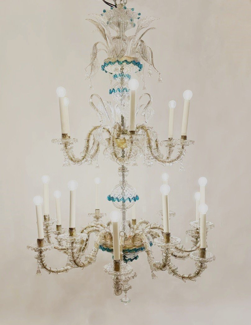 Murano Glass Chandelier With 18 Lights-photo-2