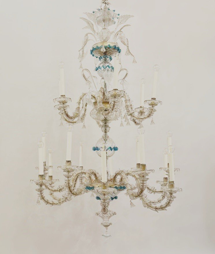 Murano Glass Chandelier With 18 Lights-photo-5