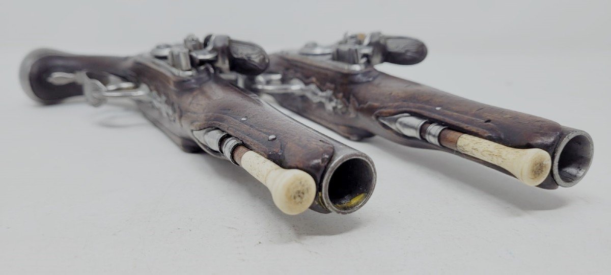 Civilian Pair Of Flintlock Pistols-photo-3