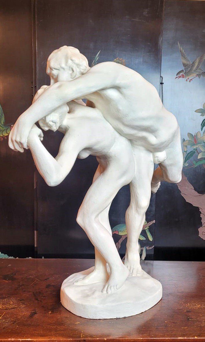 Sculpture En Plâtre - Le Baiser-photo-4