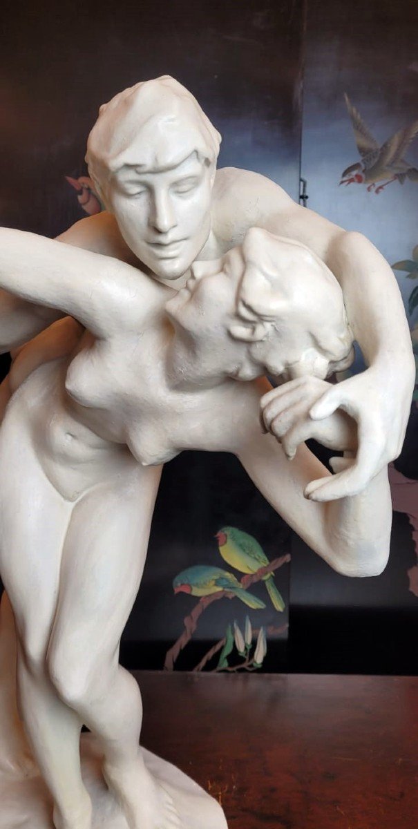 Sculpture En Plâtre - Le Baiser-photo-2