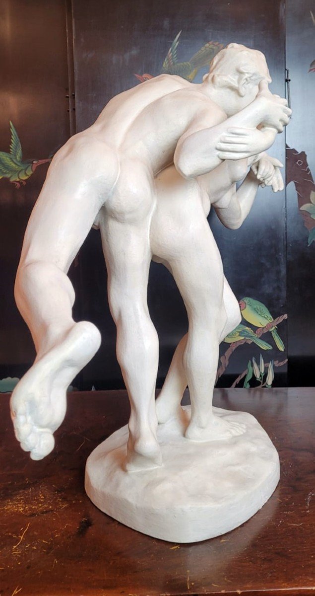 Sculpture En Plâtre - Le Baiser-photo-6