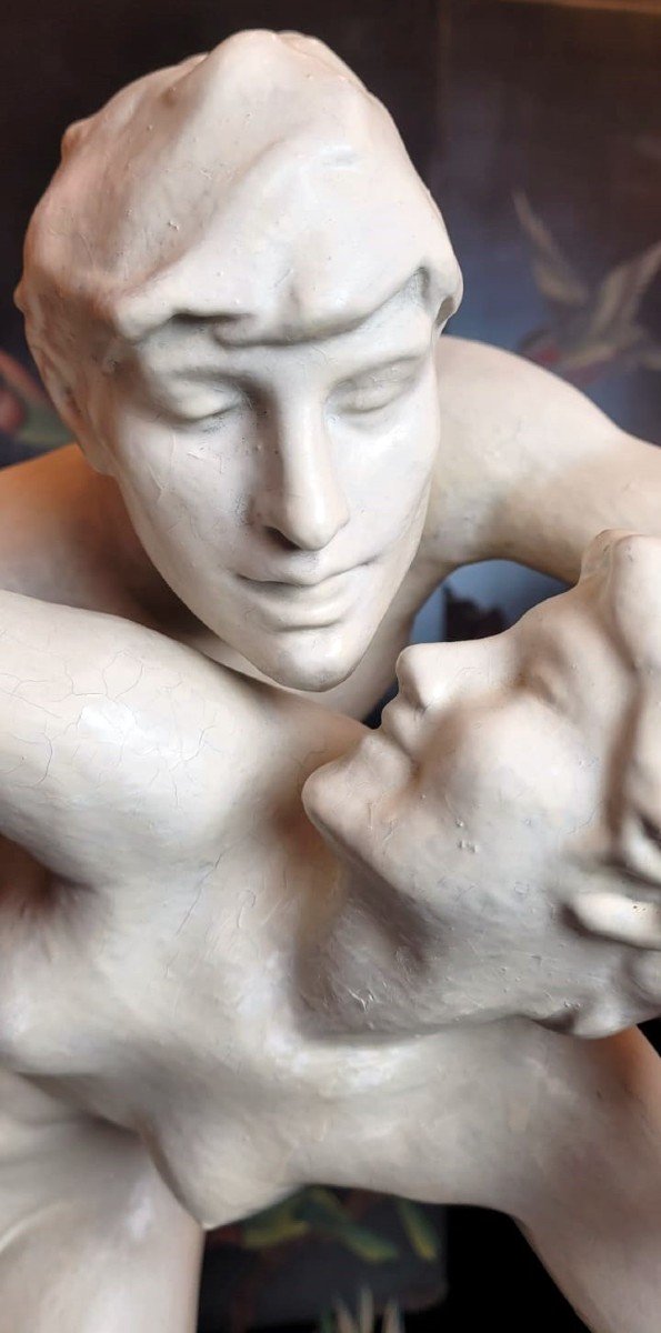 Sculpture En Plâtre - Le Baiser-photo-7