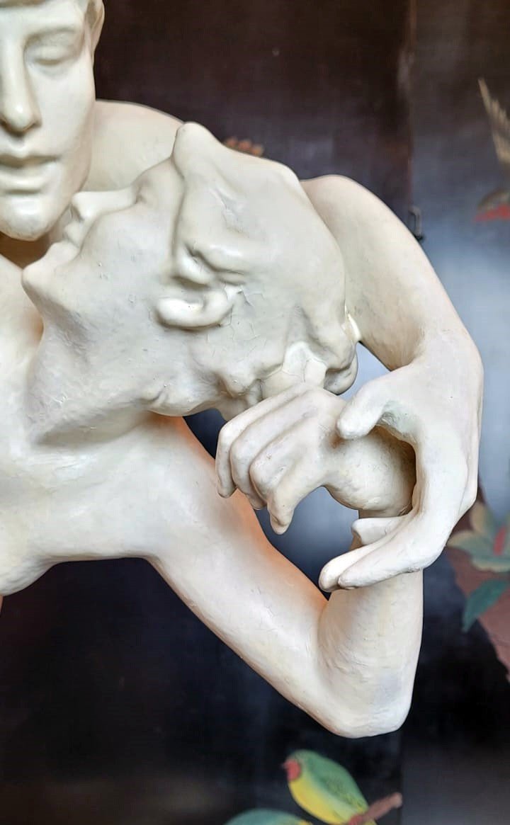 Sculpture En Plâtre - Le Baiser-photo-8