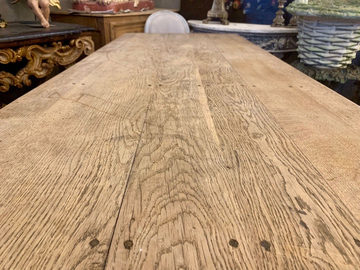 Rustic Light Oak Dining Table-photo-2