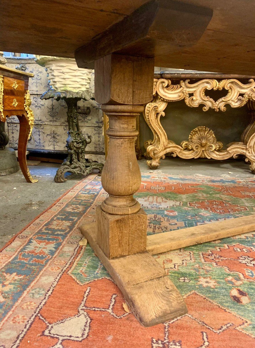 Rustic Light Oak Dining Table-photo-2