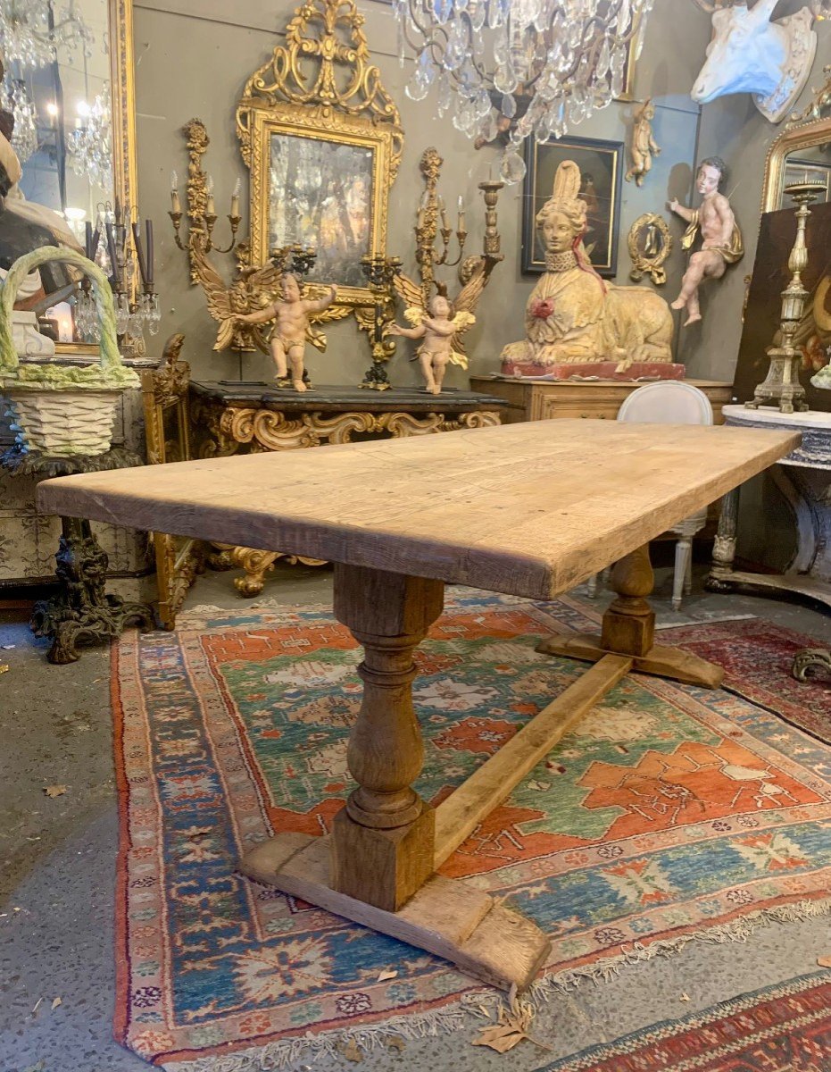 Rustic Light Oak Dining Table