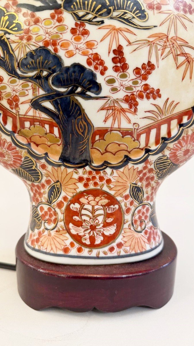 Paire De Lampes, Anciens Vases Imari.-photo-3