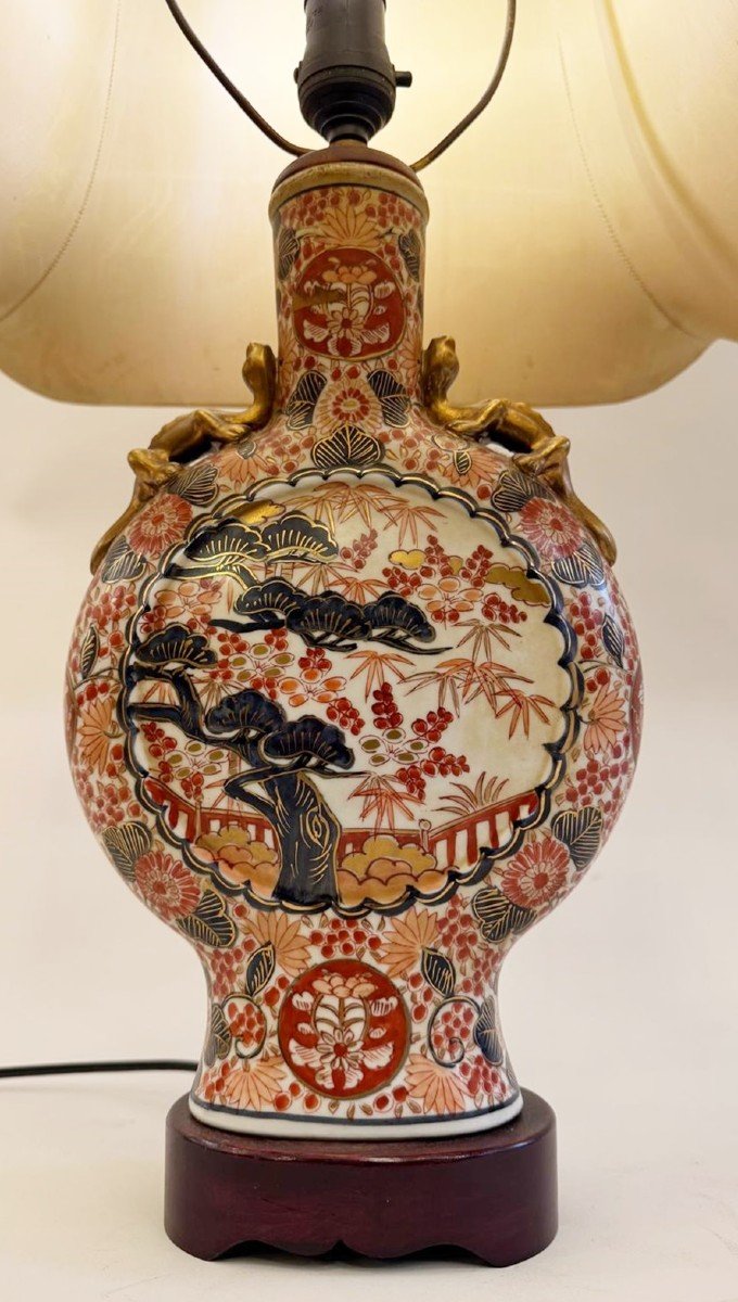 Paire De Lampes, Anciens Vases Imari.-photo-7