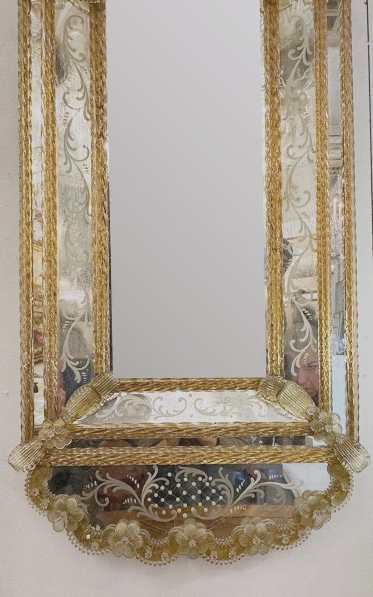 Miroir En Verre De Murano-photo-2