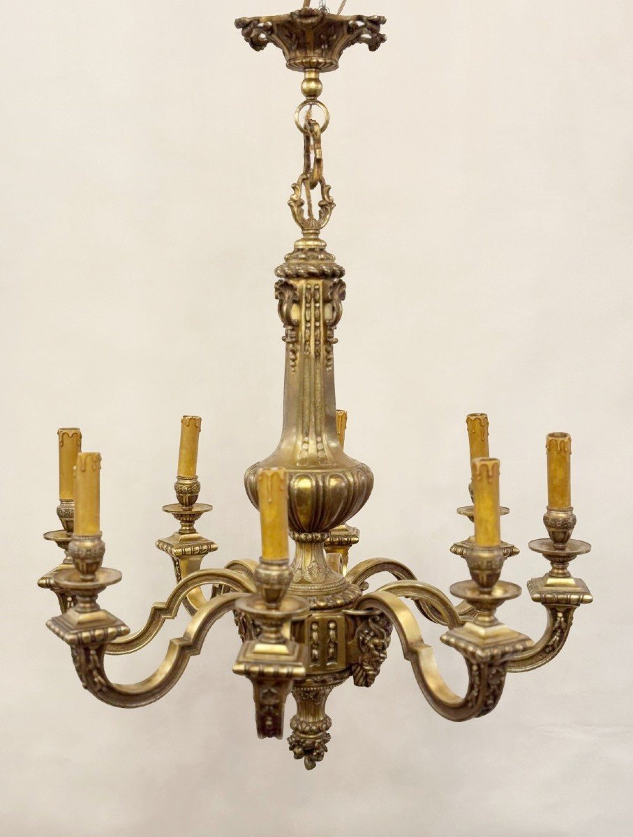 Lustre Mazarin En Bronze Doré