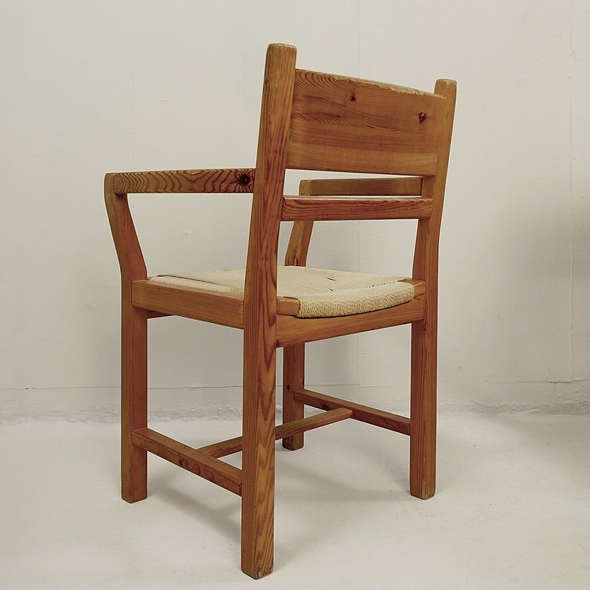 Set Of 8 Pine Chairs - Denmark 1980'-photo-2