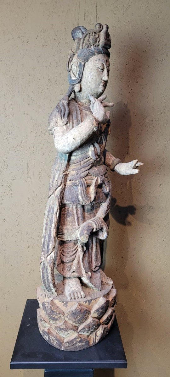 Guan-yin Polychrome XIXth-photo-3