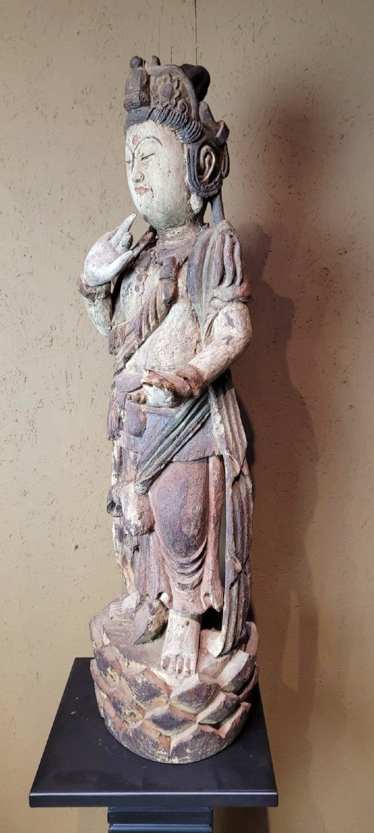 Guan-yin Polychrome XIXème-photo-4