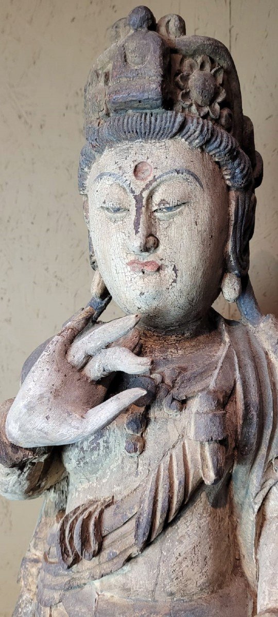 Guan-yin Polychrome XIXème-photo-1