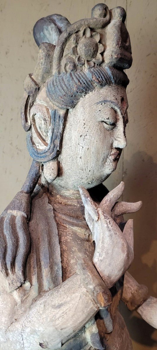 Guan-yin Polychrome XIXème-photo-5