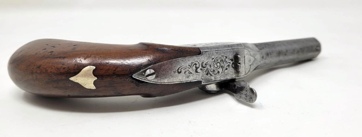 Rare Pistolet à Percussion à Aiguille - Liège Circa 1850-photo-1