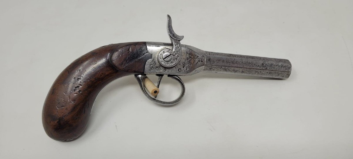 Rare Pistolet à Percussion à Aiguille - Liège Circa 1850