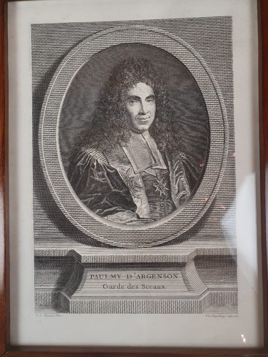 Set Of 5 Engravings Representing Historical Figures, 18th-photo-1