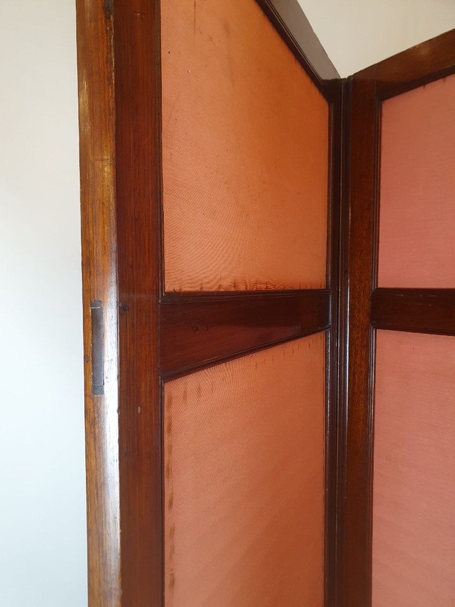 4 Leaf Screen, Mahogany, 19th-photo-4