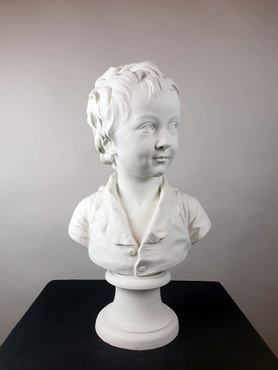 Houdon Ja Biscuit Bust Representing "alexandre Brongnart", Sèvres Early 20th