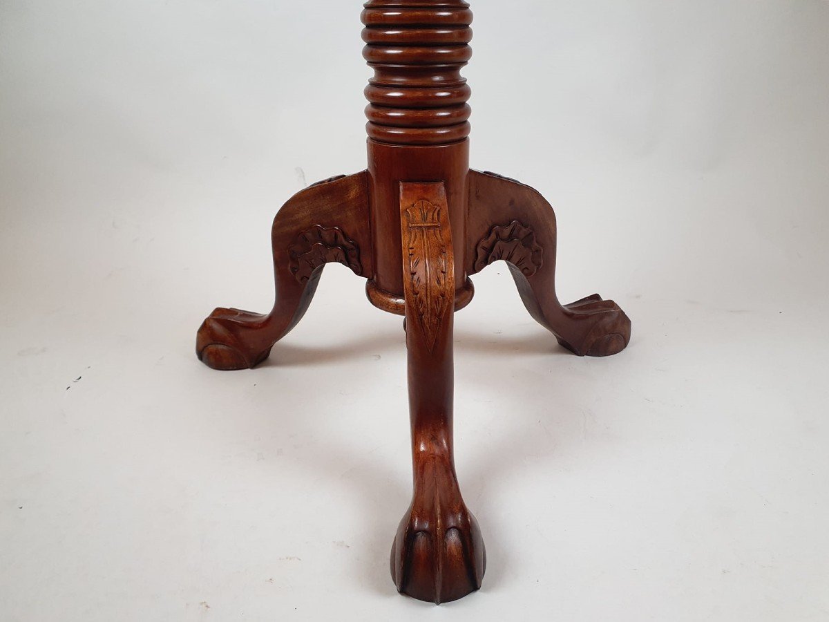 Mahogany Stool, English Work, Early 20th Century-photo-2