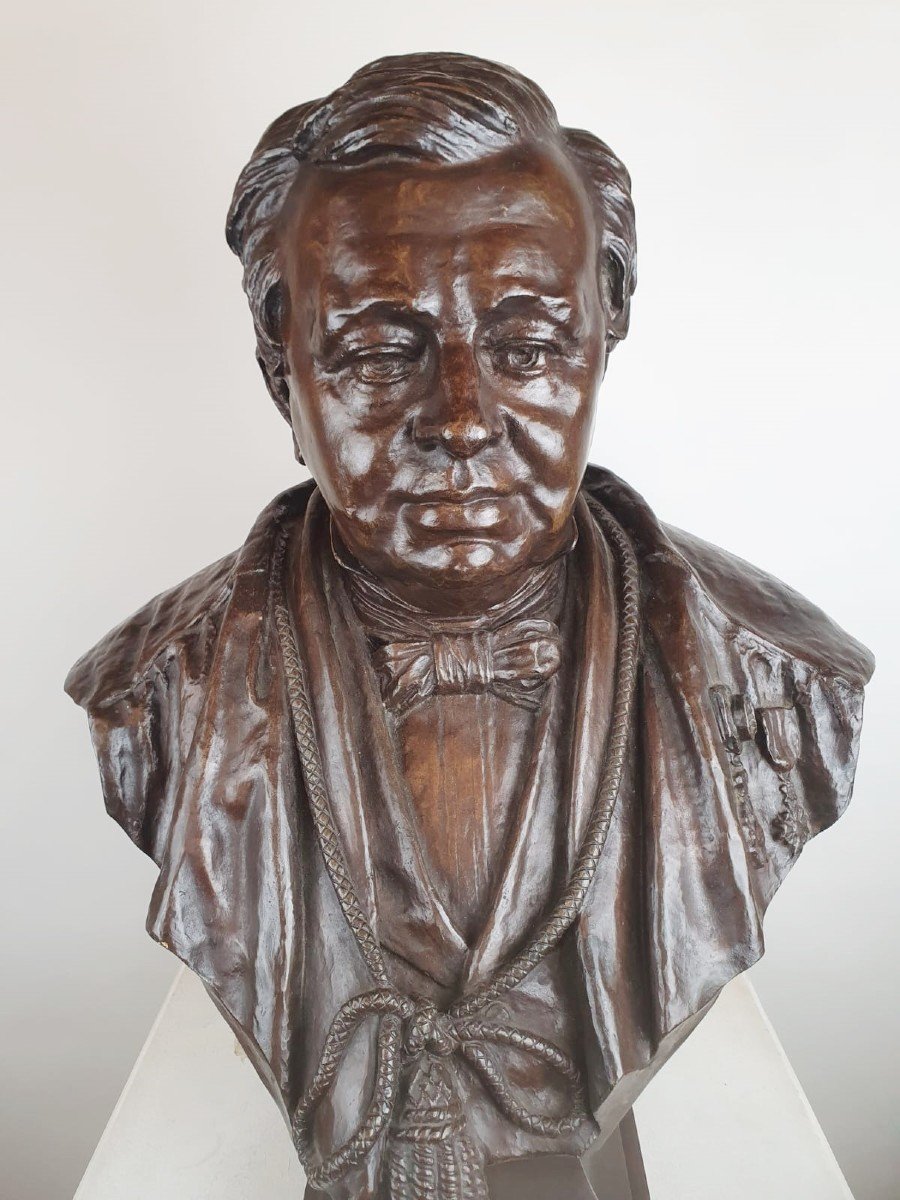 Bronze Bust, Brussels Founder, Signed-photo-2