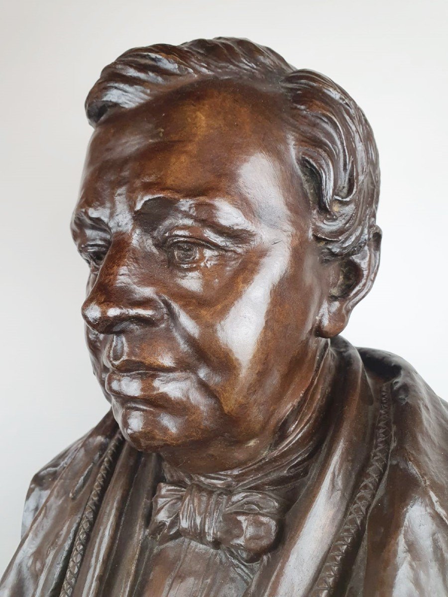 Bronze Bust, Brussels Founder, Signed-photo-5