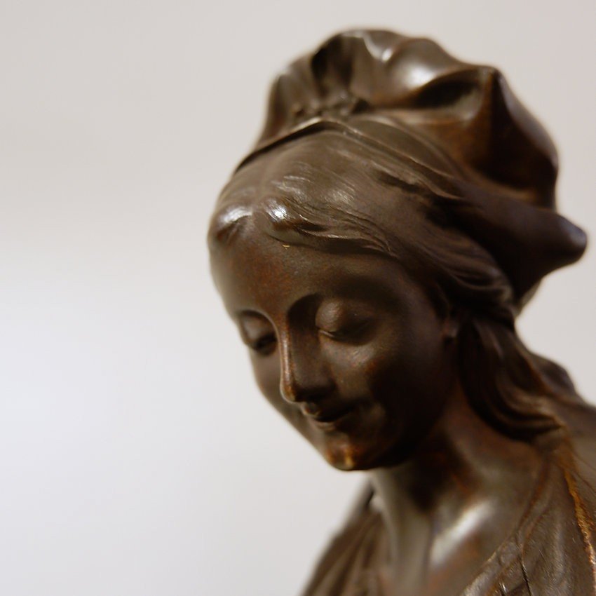 Auguste De Wever (1836-1910), Bronze "innocence" 19thc.-photo-3