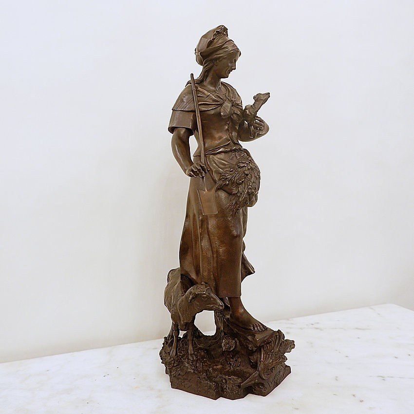 Auguste De Wever (1836-1910), Bronze "innocence" 19thc.