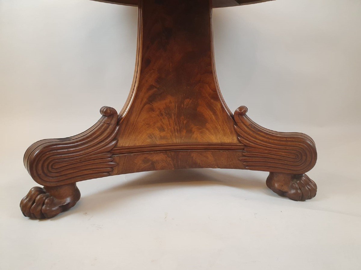 Charles X Pedestal Table In Mahogany And Marble Top -photo-3